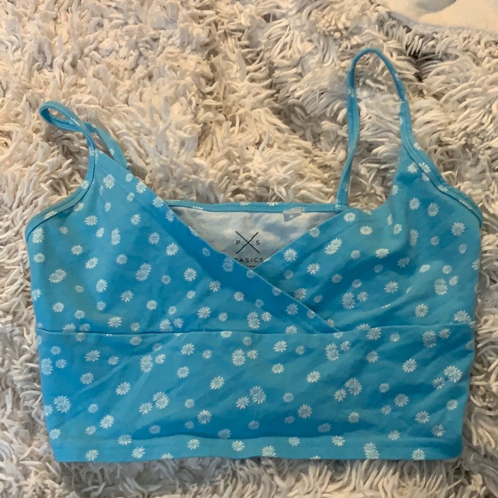 PacSun Basics Cropped Flower Tank